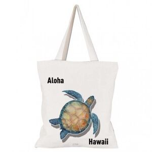 Aloha Hawaii Turtle Print Tote Bag